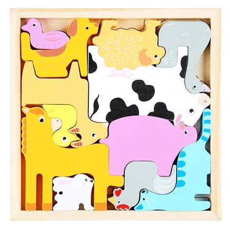 Wooden 3D Cognitive Puzzle Board - MyLittleTales