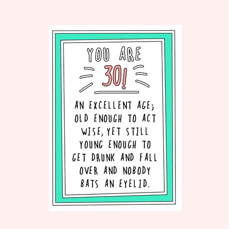 Funny Thirty Birthday Quotes 30th Birthday Card Messages: What To