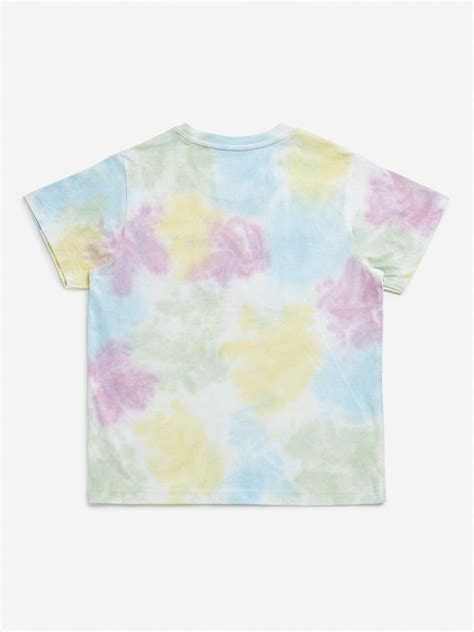 Buy Y&F Kids Multicolour Tie-Dye Printed Cotton T-Shirt from Westside
