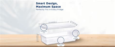 Buy TEX-RO 4 Fridge Storage Containers | Fridge Organiser Storage Boxes ...