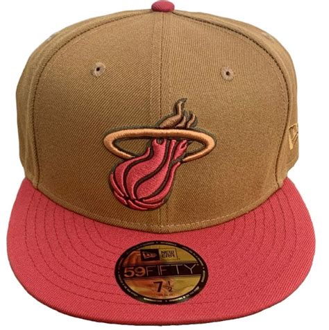 Miami Heat Hat 7-1/2 New Era 59FIFTY Cap Brown Red 7 1/2 NBA NEW - Etsy