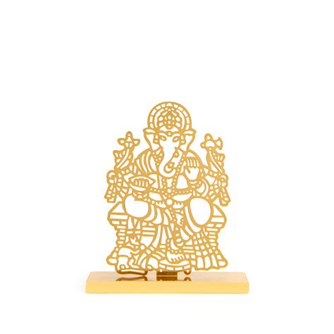 Ganesh ji Desk/Car Dashboard Stand in Brass – DecorTwist