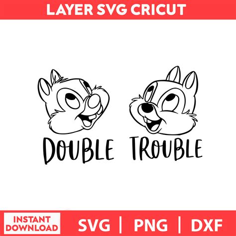 Chip Dale Double Trouble Disney Birthday Svg, Disney Svg, Di | Inspire ...