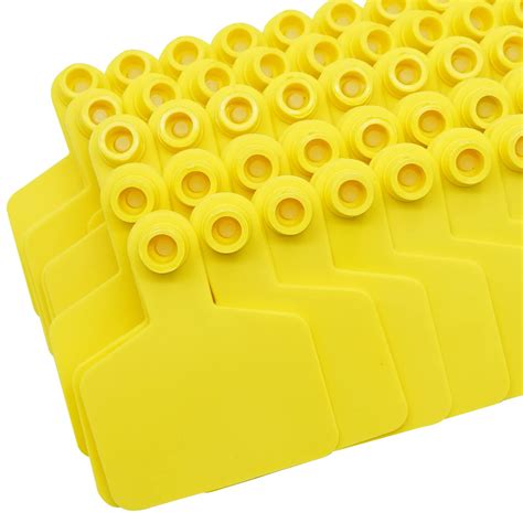 Buy MOGOULUA 100pcs Blank Ear Tags for Cattle Livestock Lables Ear Tags ...