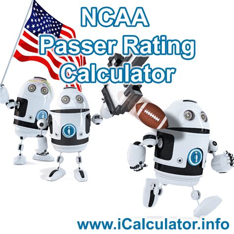American Football Passer Rating (NCAA) Calculator