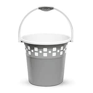 Milton Mozaic Plastic Bucket With Handle, 25 Liters, Grey : Amazon.in ...
