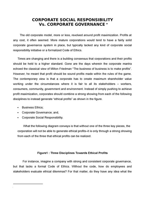 CSR vs CG - Corporal social responsibility Vs. Corporate Governance ...
