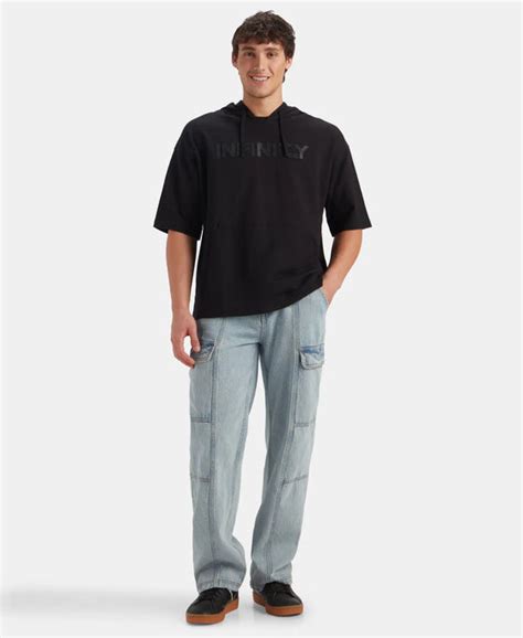 Buy Super Combed Cotton French Terry Oversized Hoodie T-Shirt - Deep ...