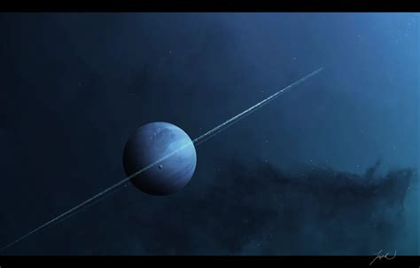 Wallpaper stars, nebula, the moon, planet, ring for mobile and desktop ...