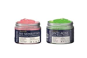 Nuskhe by Paras Skin Glow Combo- Anti Acne Water Cream Gel + Rose And ...
