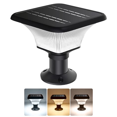 Modern Outdoor Pillar Lights | Solar Square Pillar Light
