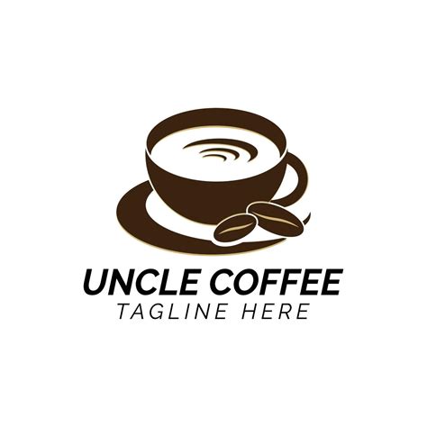 Uncle Coffee cup and coffee beans logo 24078393 Vector Art at Vecteezy