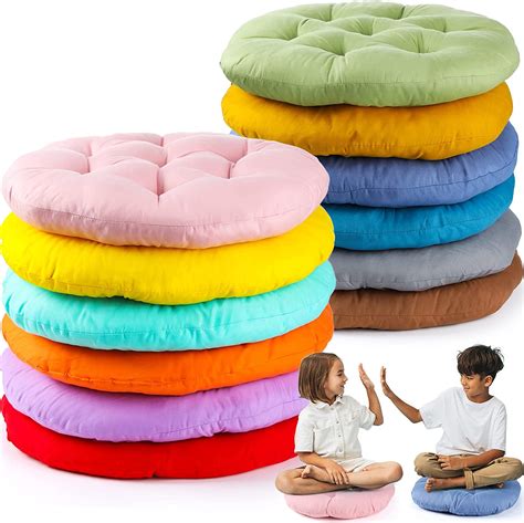 Amazon.com: Fumete 12 Pcs Floor Pillows Cushions Seating 16 x 16 Inches ...