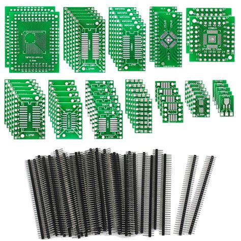 KeeYees 12 Types SMD to DIP Adapter PCB Proto Board Kit SOP8 SOP10 ...
