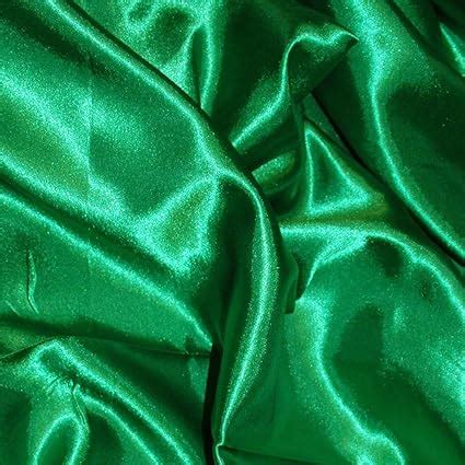 Bini Fabrics Emerald Green Silky Satin Dress Fabric Plain Satin ...