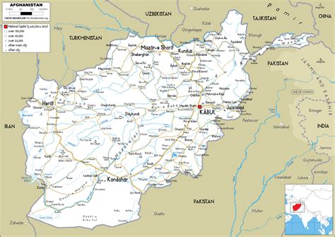 Afghanistan Map (Road) - Worldometer