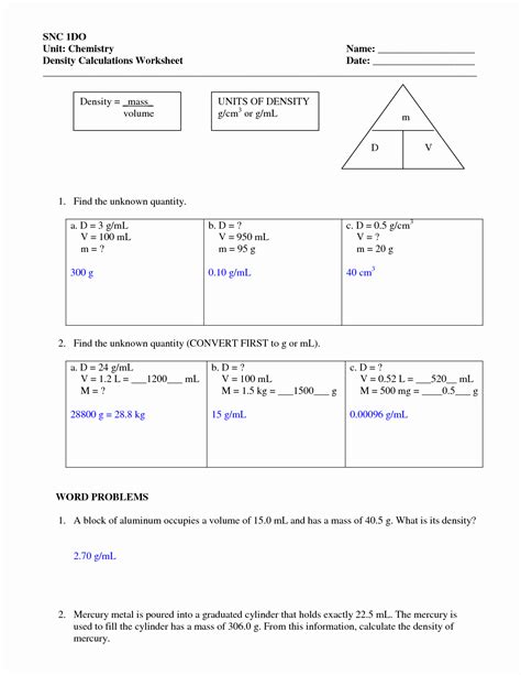 Image result for Density Practice Problems