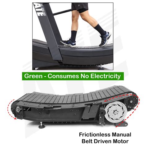 ATE Curved Manual Treadmill: Premium Non-Motor Treadmill for Intense ...