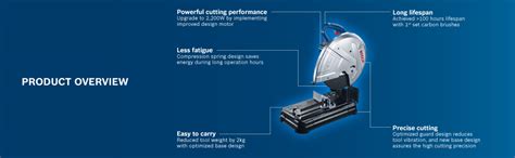 BOSCH GCO 220 Corded Electric Metal Cut Off/Chop Saw, 2,200W, 3,800 rpm ...