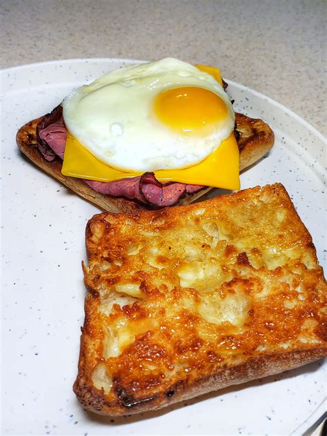 Boar's Head pastrami, American cheese, and a fried egg on top of ...