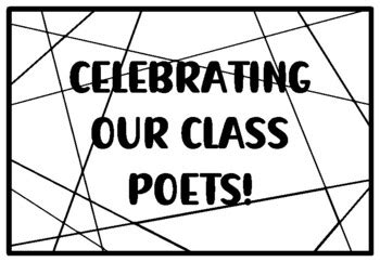CELEBRATING OUR CLASS POETS! Poetry Month Activity, Poetry Coloring ...