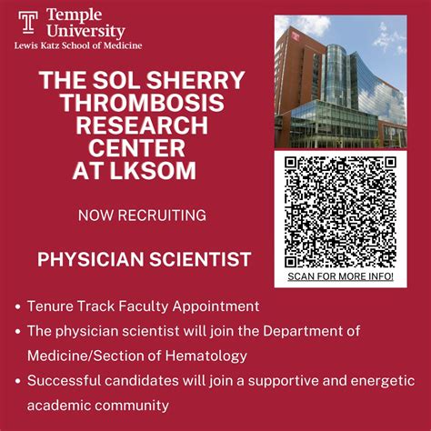 The Sol Sherry Thrombosis Research Center at the Lewis Katz School of ...