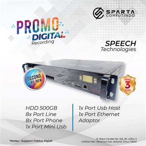 Jual Promo Speech Technologies Digital Recording System Bergaransi ...