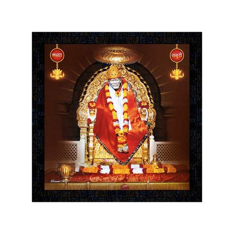 Generic Poster N Frames Religious Themed Wood Framed Posters of Sai ...