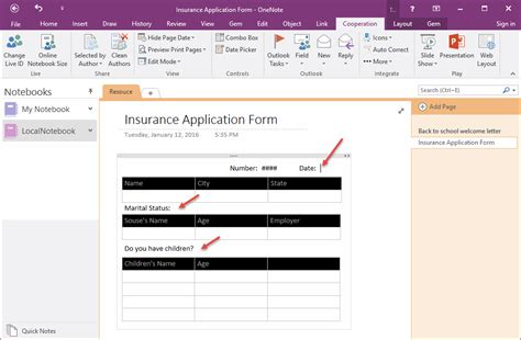Image result for OneNote Forms