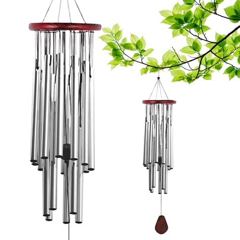 Buy Bbgoat Handmade Wind Chimes 18 Metal Tubes Large Outdoor Wooden ...