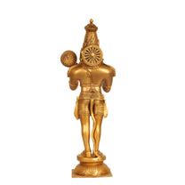 Buy Brass Standing Hanuman Statue 21.5" Tall - Budhshiv.com