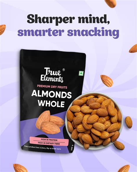 Buy Whole Almonds - Handpicked Whole Almond | True Elements