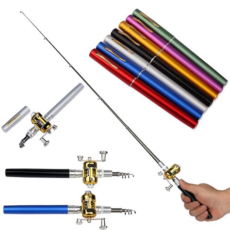 Walbest Telescopic Pen Fishing Pole Mini Pocket Fishing Rod and Mini ...