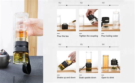 Incrizma Glass Glass Tea Bottle, 450ml, Black : Amazon.in: Home & Kitchen
