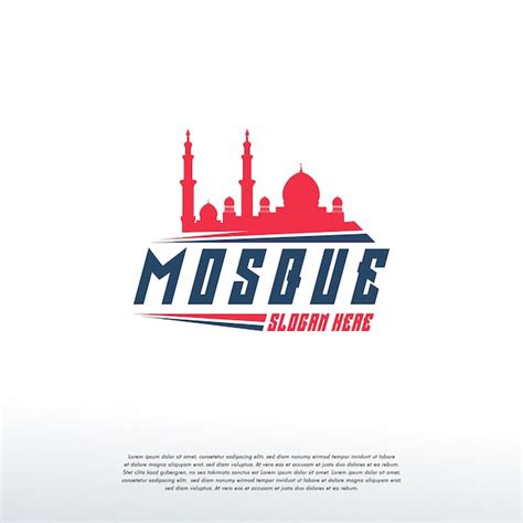 Moskee silhouet pictogram logo sjabloon, moskee pictogram vector ...