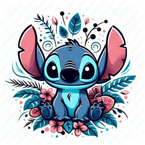 Stitch With Flowers Clipart, Cute Stitch Clipart, Stitch Png ...