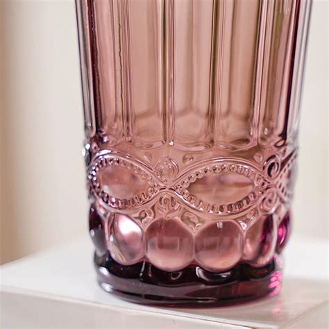 Purple Double Wall Drinking Glass Set of 4