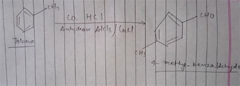 How will you prepare 4—methyl - benzaldehyde from toluene. - Brainly.in