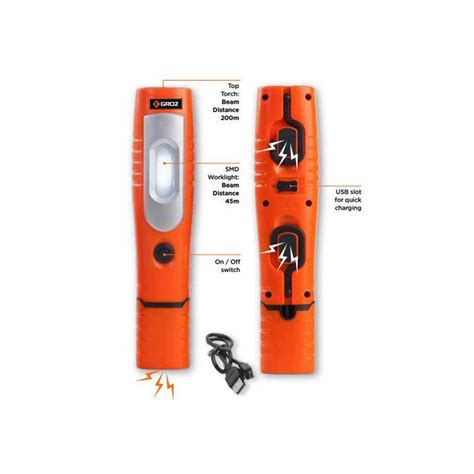 buy Groz 360° SWIVEL RECHARGEABLE WORKLIGHT LED/360 | Lion Tools Mart