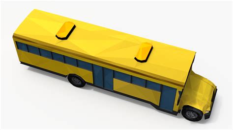 Low Poly Stylized Model School Bus 3D model | 3D Molier International