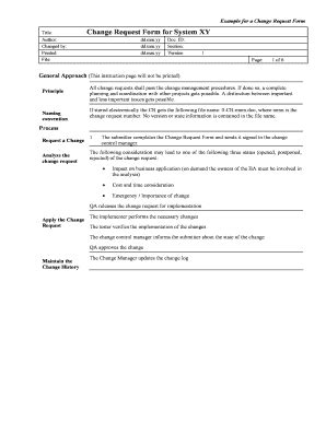 Change Request Form For System Xy - Fill and Sign Printable Template Online