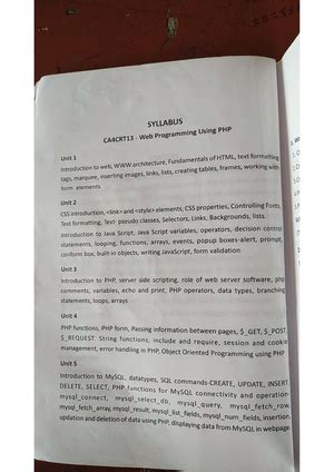 Linux 4 Module - Php - Php Programming - Studocu