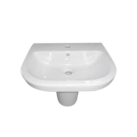 Roca Nuba Regular Wash Basin 500x400mm With Rs330430460 Semi Pedestal ...