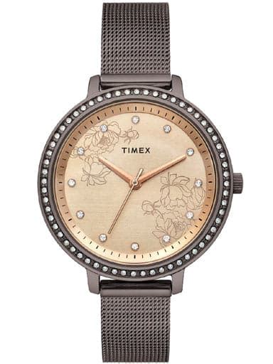 Timex Analog Gold Dial Women'S Watch Twel14705