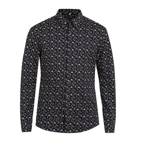 Buy Men Navy Prints Long Sleeve Casual Shirts Online - 672060 | The ...