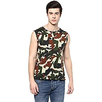 Army print Gym vest : Amazon.in: Fashion