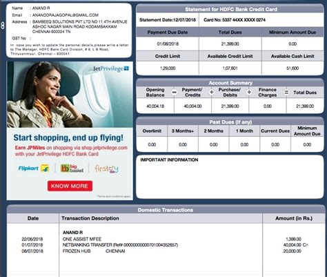 HDFC Bank Credit Card - Cancellation Of One Assist Membership ...
