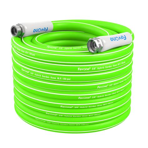 Fevone Garden Hose 100 ft x 5/8", Heavy Duty Water Hose, Fits Hoses ...
