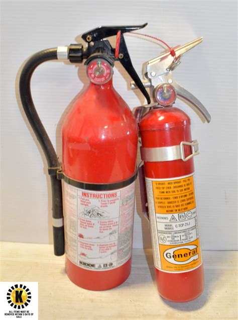 1 10LB AND 1 5LB ABC CHARGED FIRE EXTINGUISHERS
