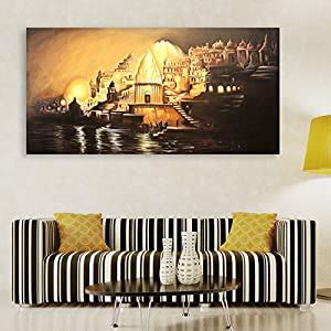 Inephos Framed Canvas Painting - Glowing Temples - Spiritual Theme ...